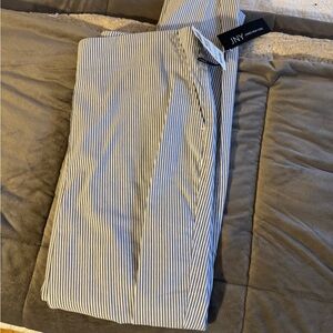 Jones New York Blue and White Striped Shirt
